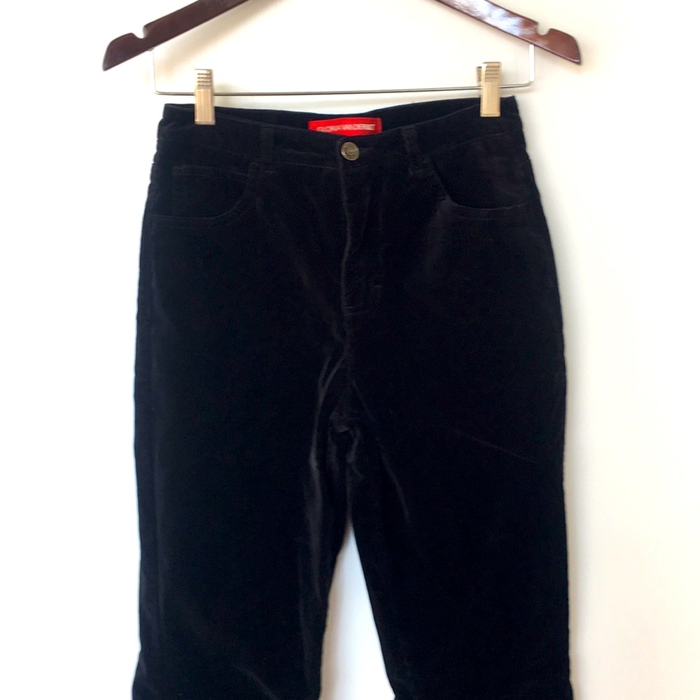 Gloria Vanderbilt black velour pants - Size 4